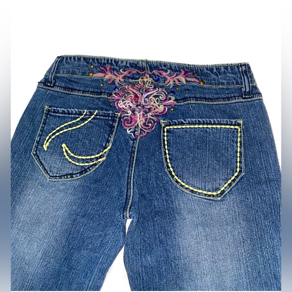 US Polo Assn Women’s Jeans with Color full Embroidery size 5/6 - Picture 4 of 9